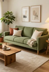 24 Green Sofa Living Room Ideas That Make This Season’s Biggest Trend Feel Instantly Cozy
